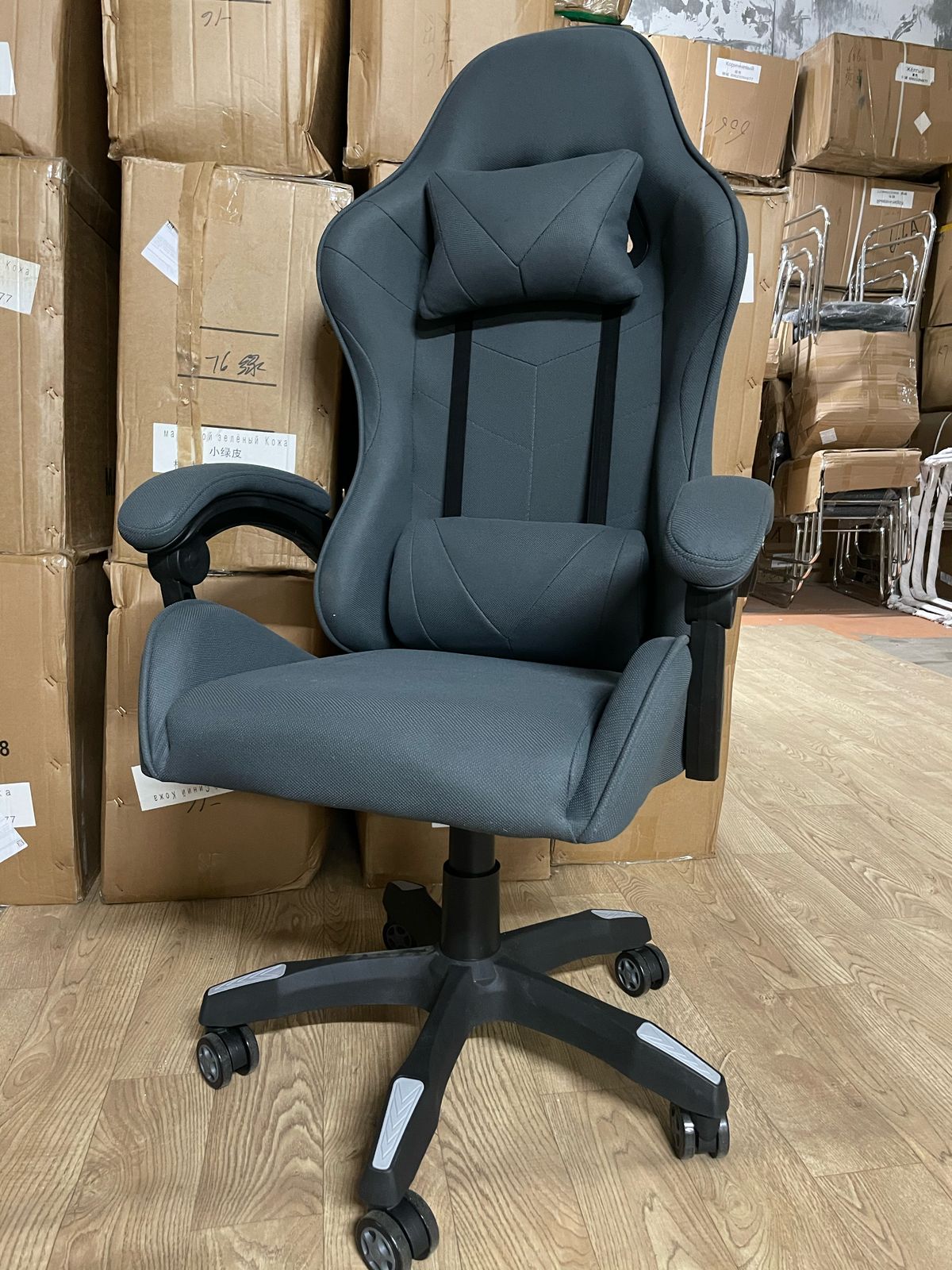 Кресло игровое D16 (серое) (МАГАЗИН) (RC-00016792)
